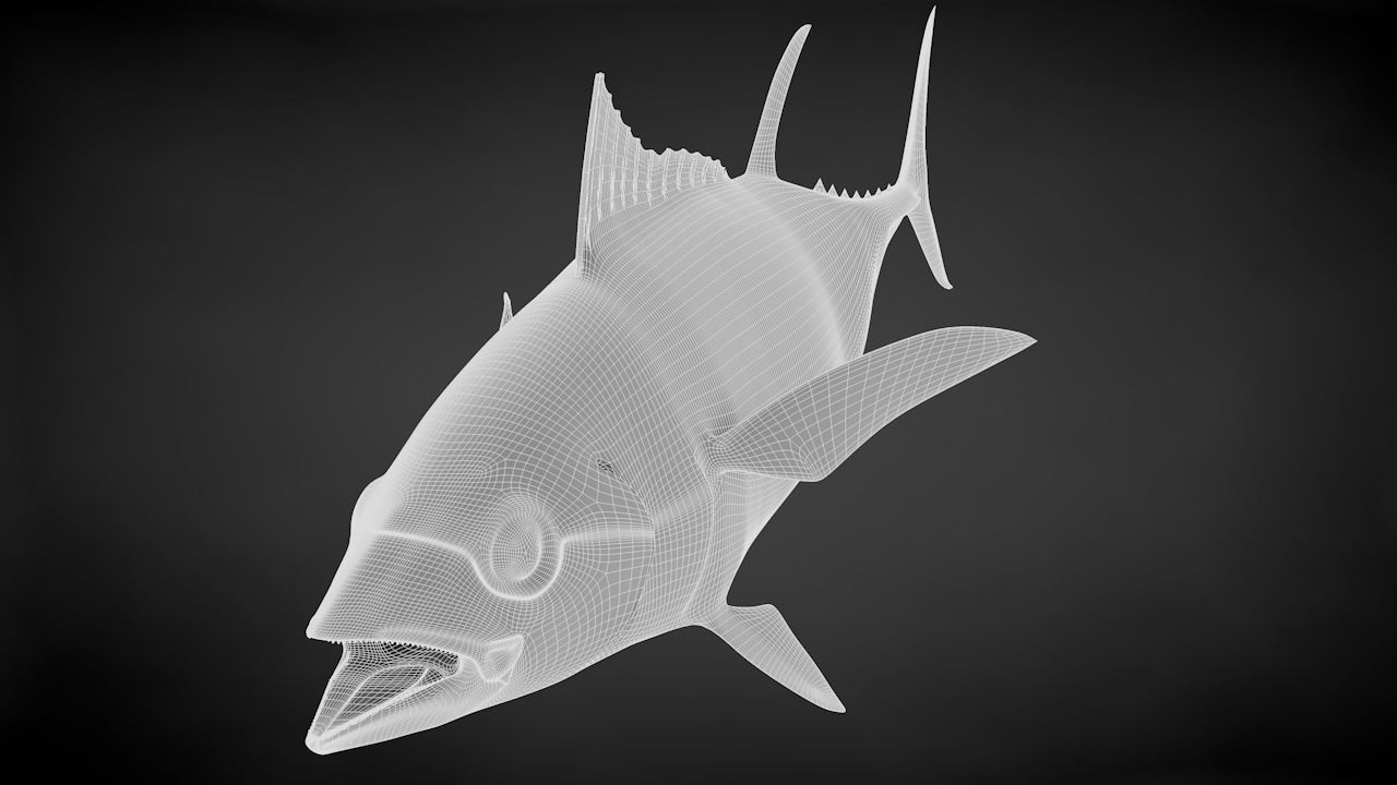 Yellowfin Tuna 3D Printable Model 3D print model_48