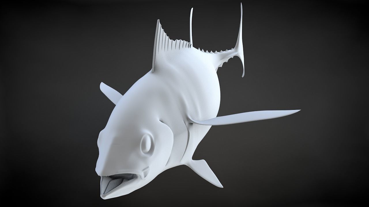 Yellowfin Tuna 3D Printable Model 3D print model_24