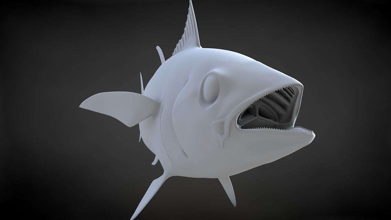 Yellowfin Tuna 3D Printable Model 3D print model_12