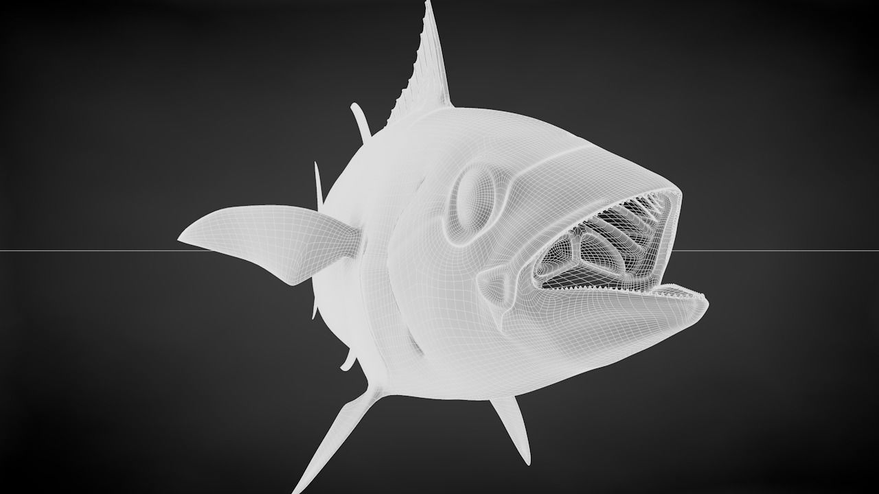 Yellowfin Tuna 3D Printable Model 3D print model_55