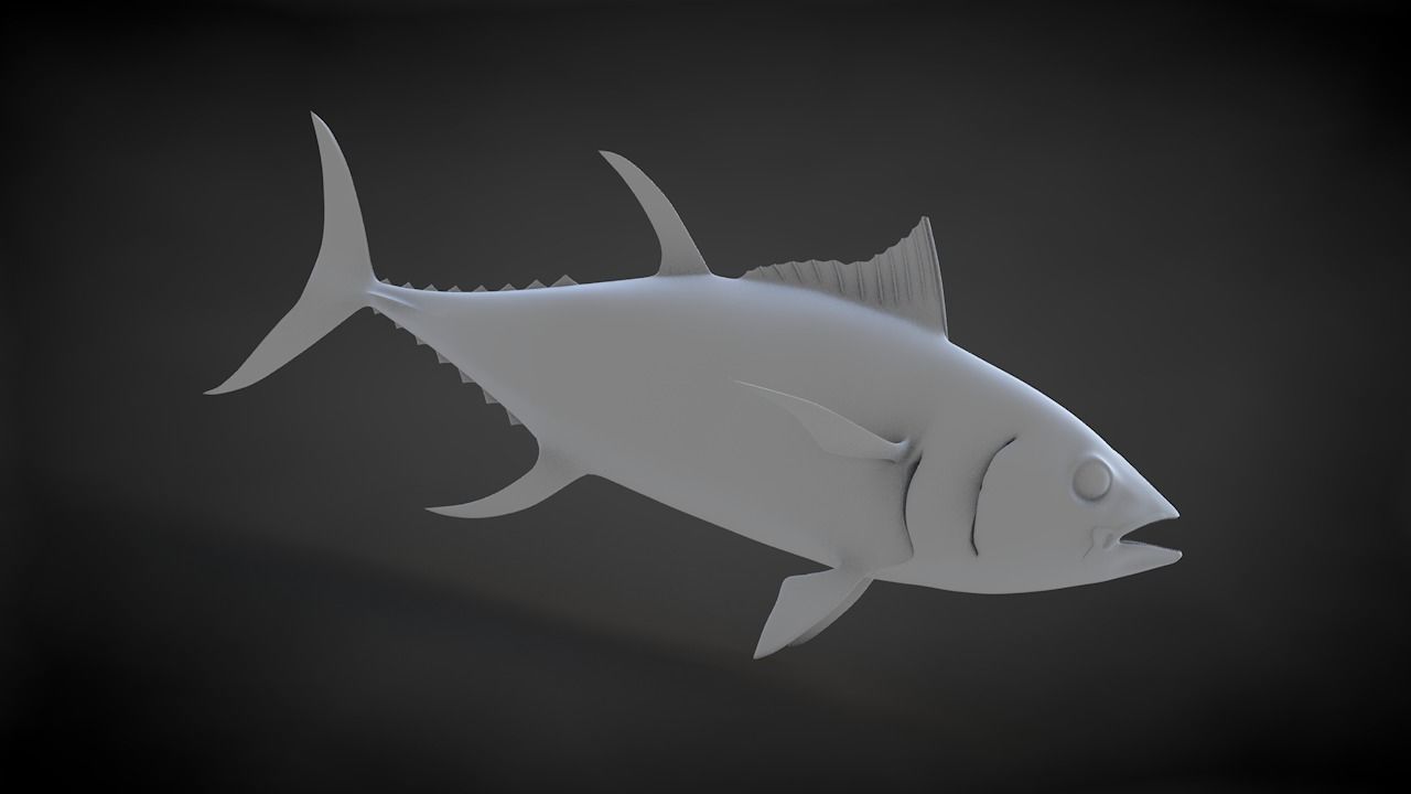 Yellowfin Tuna 3D Printable Model 3D print model_32