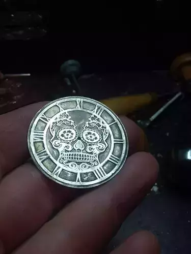 Sugar Skull Watch Dial for enameling 