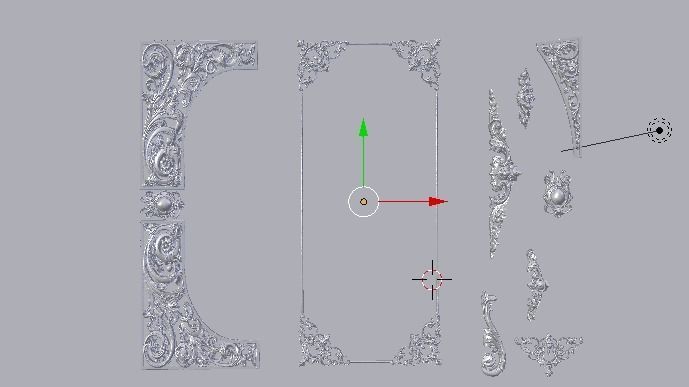 Collection stucco molding 3D model 01 3D model_4