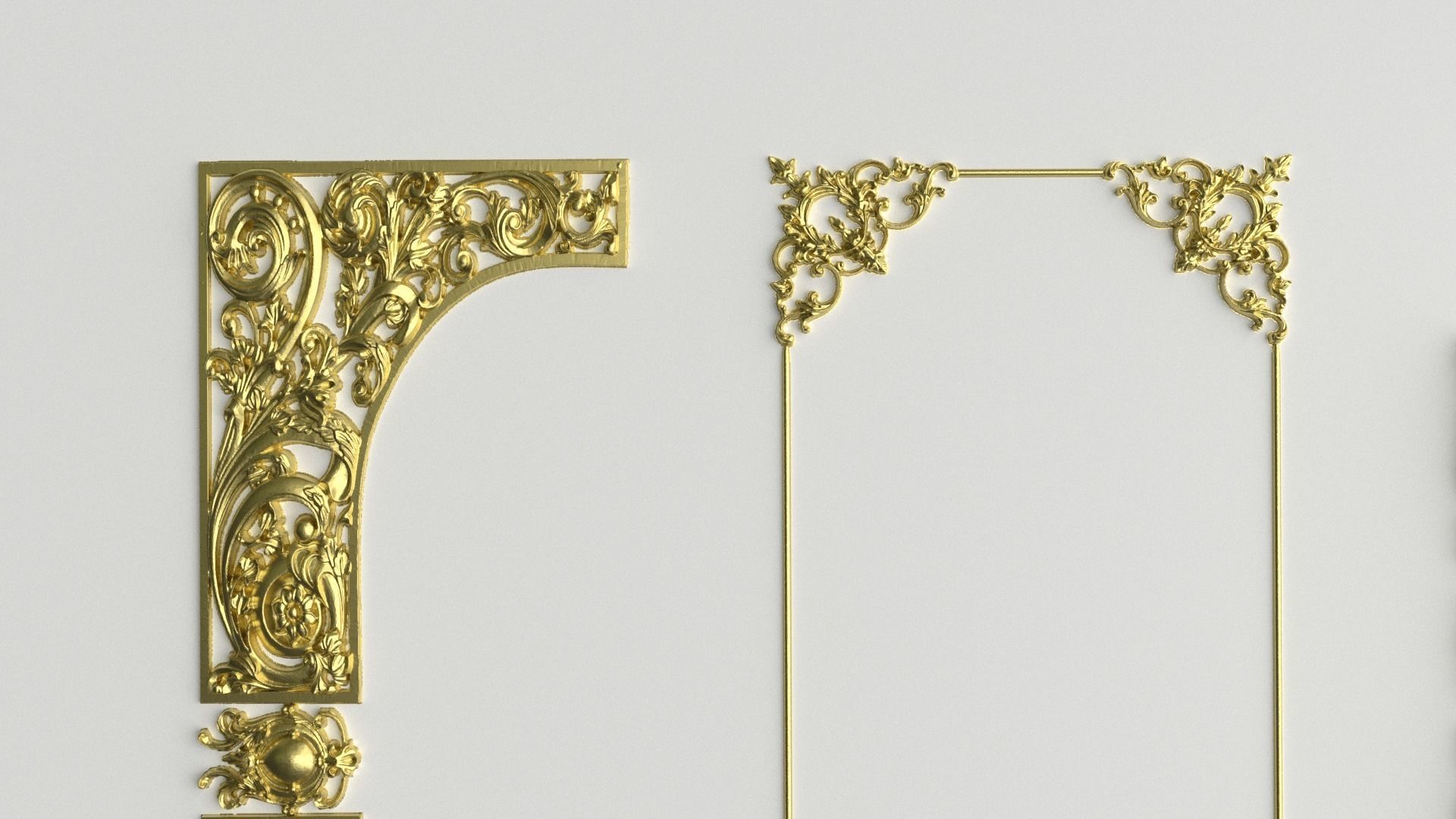 Collection stucco molding 3D model 01 3D model_1