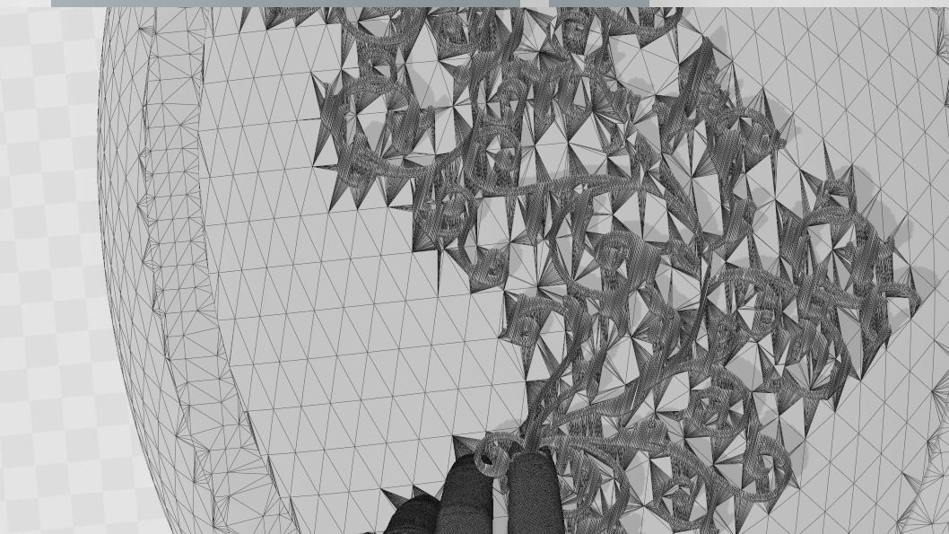 Filligree Pendant Judding Out Of a Hand On an Oval For Enameling 3D print model_6