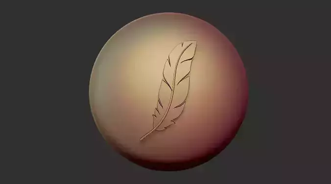 Feathers Stylized VDM  -  12 Zbrush Brushes Free  Free 3D model