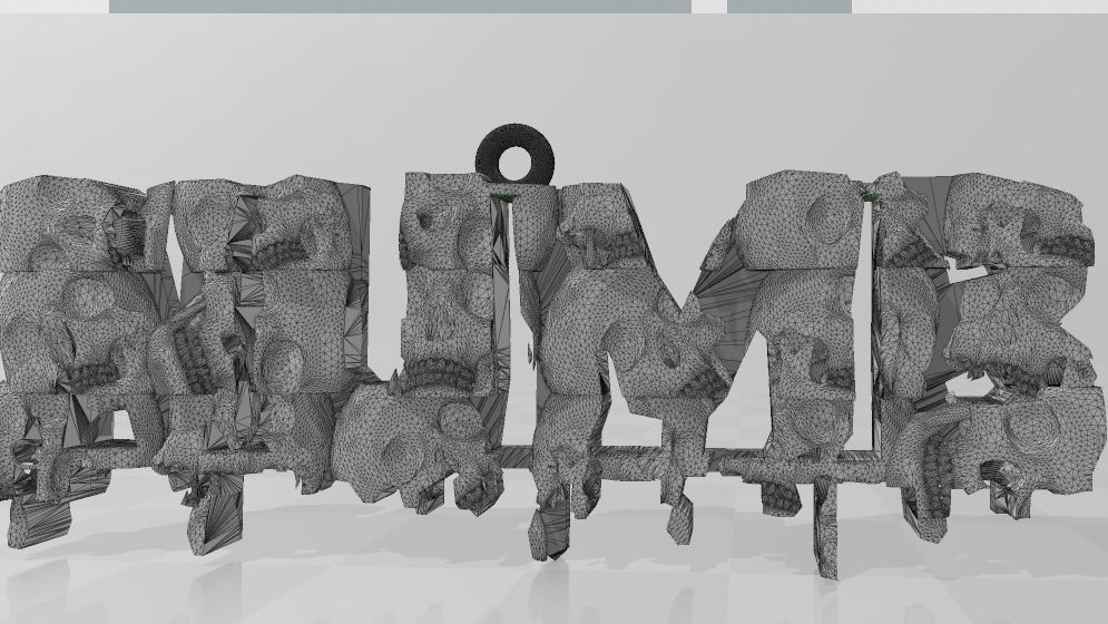 Numb Skull Pendant  3D print model_3