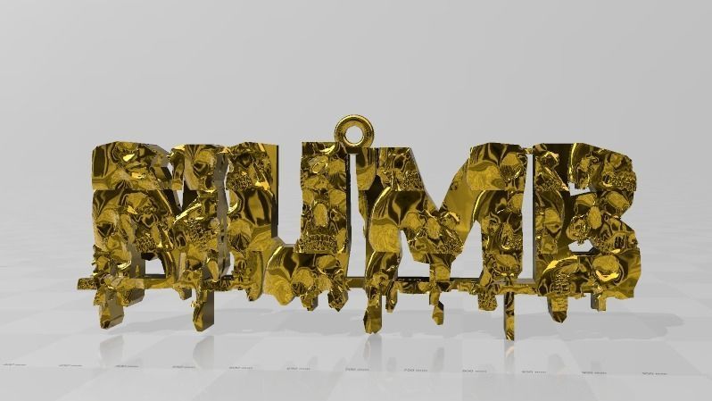 Numb Skull Pendant  3D print model_9