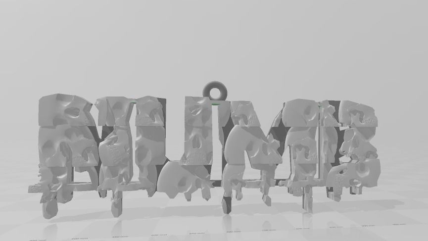 Numb Skull Pendant  3D print model_12