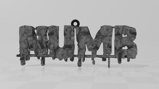 Numb Skull Pendant  3D print model_17