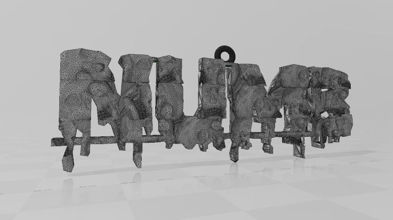 Numb Skull Pendant  3D print model_1