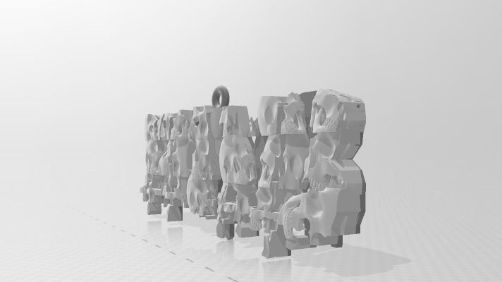 Numb Skull Pendant  3D print model_16