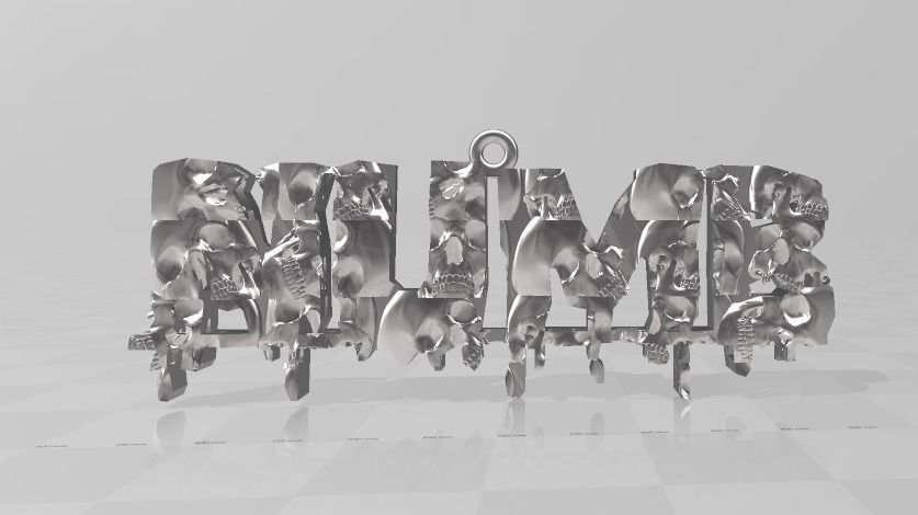 Numb Skull Pendant  3D print model_6