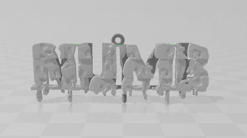 Numb Skull Pendant  3D print model_14