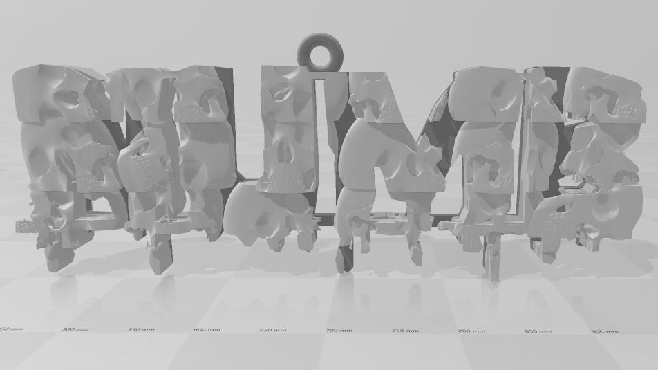 Numb Skull Pendant  3D print model_15