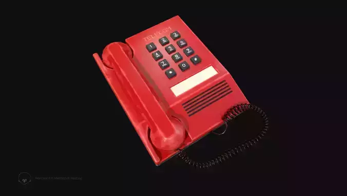 Retro Red Telephone 1980