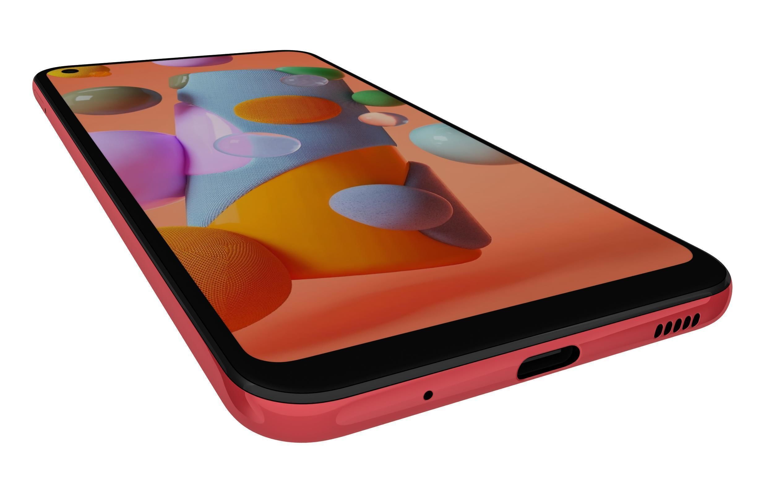 Samsung Galaxy A11 Red 3D model_8