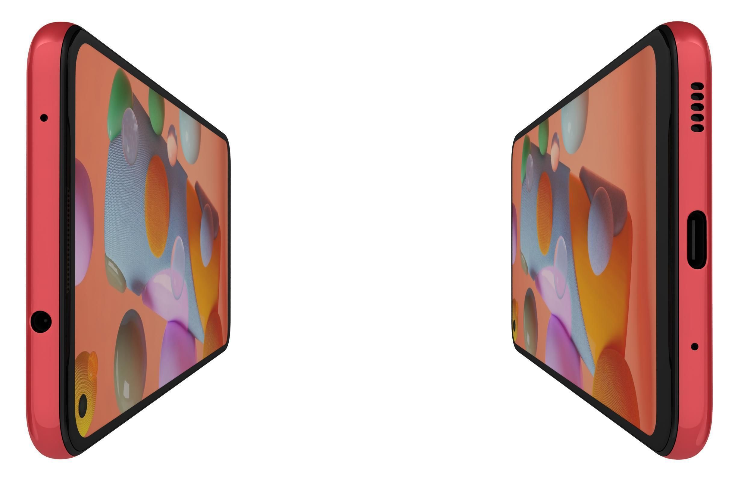 Samsung Galaxy A11 Red 3D model_14