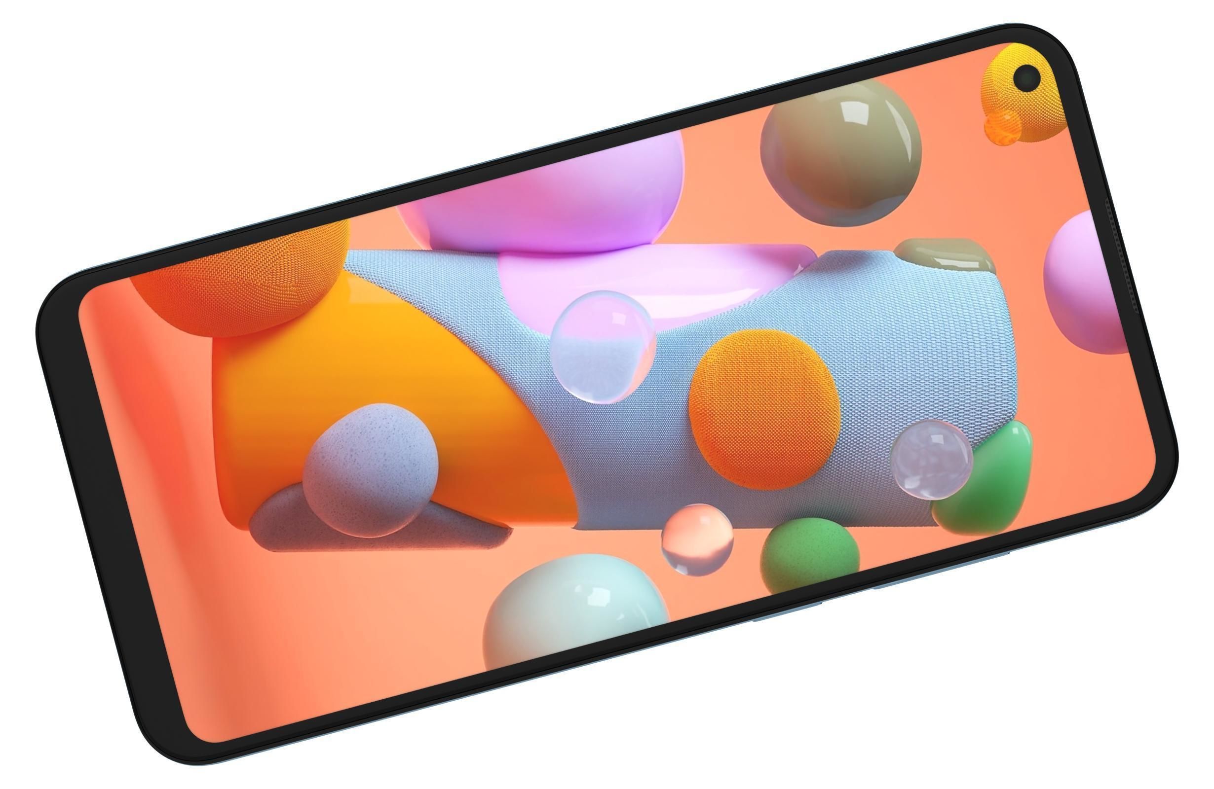 Samsung Galaxy A11 Blue 3D model_8