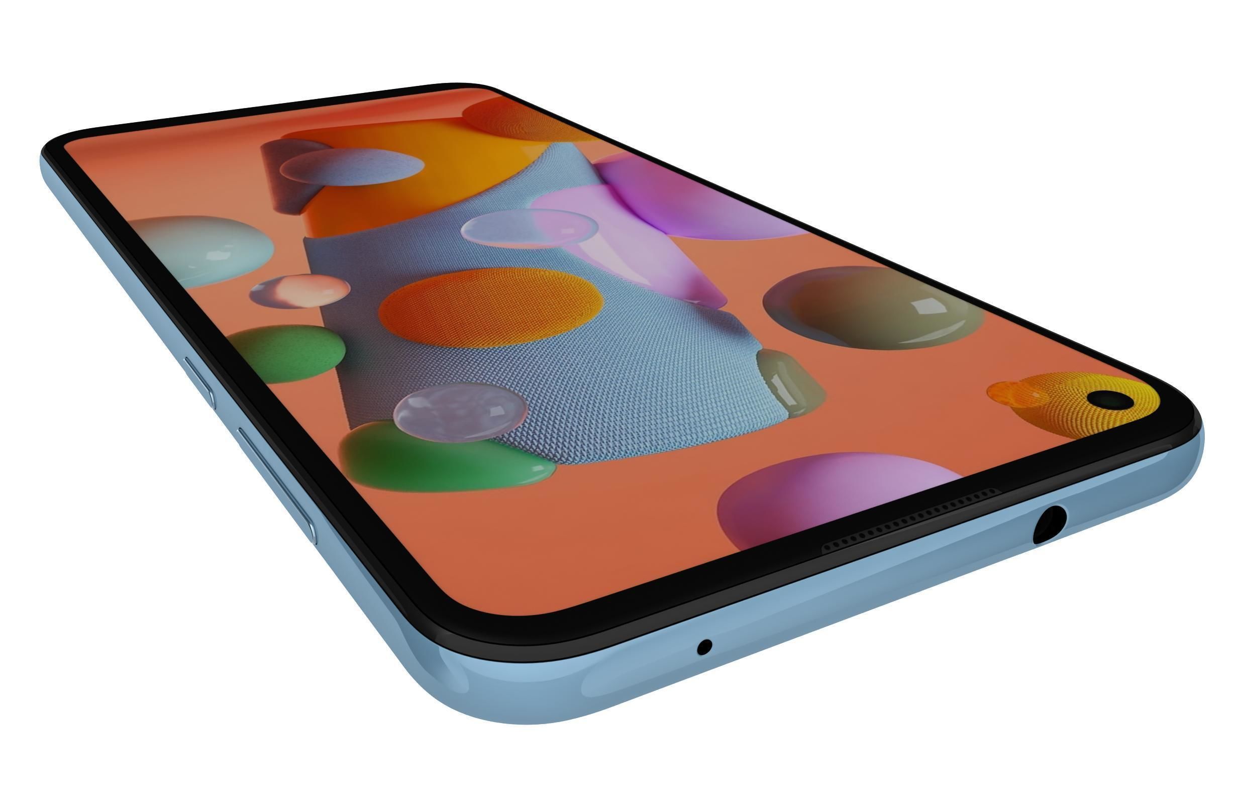 Samsung Galaxy A11 Blue 3D model_11