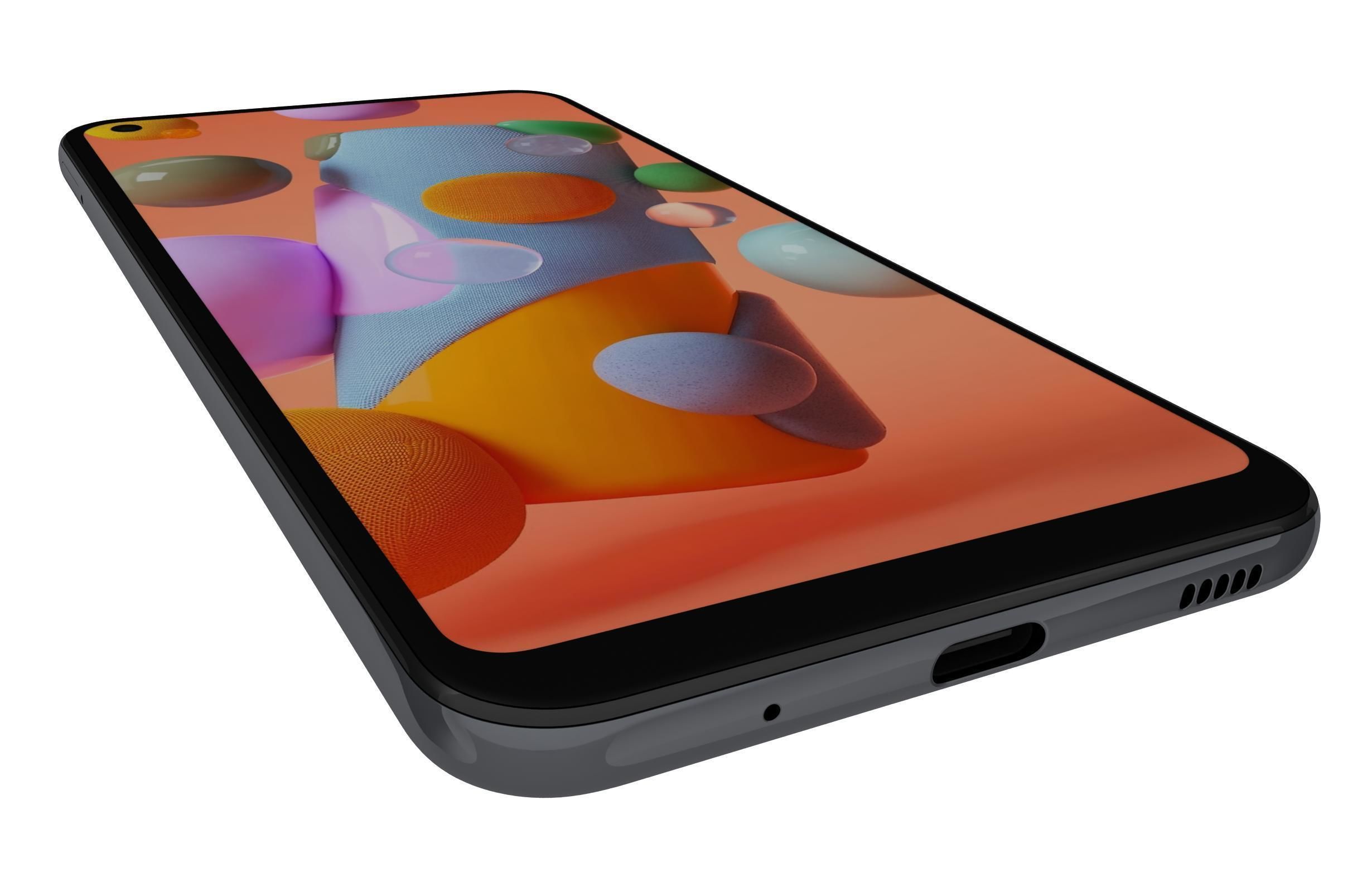 Samsung Galaxy A11 Black 3D model_10