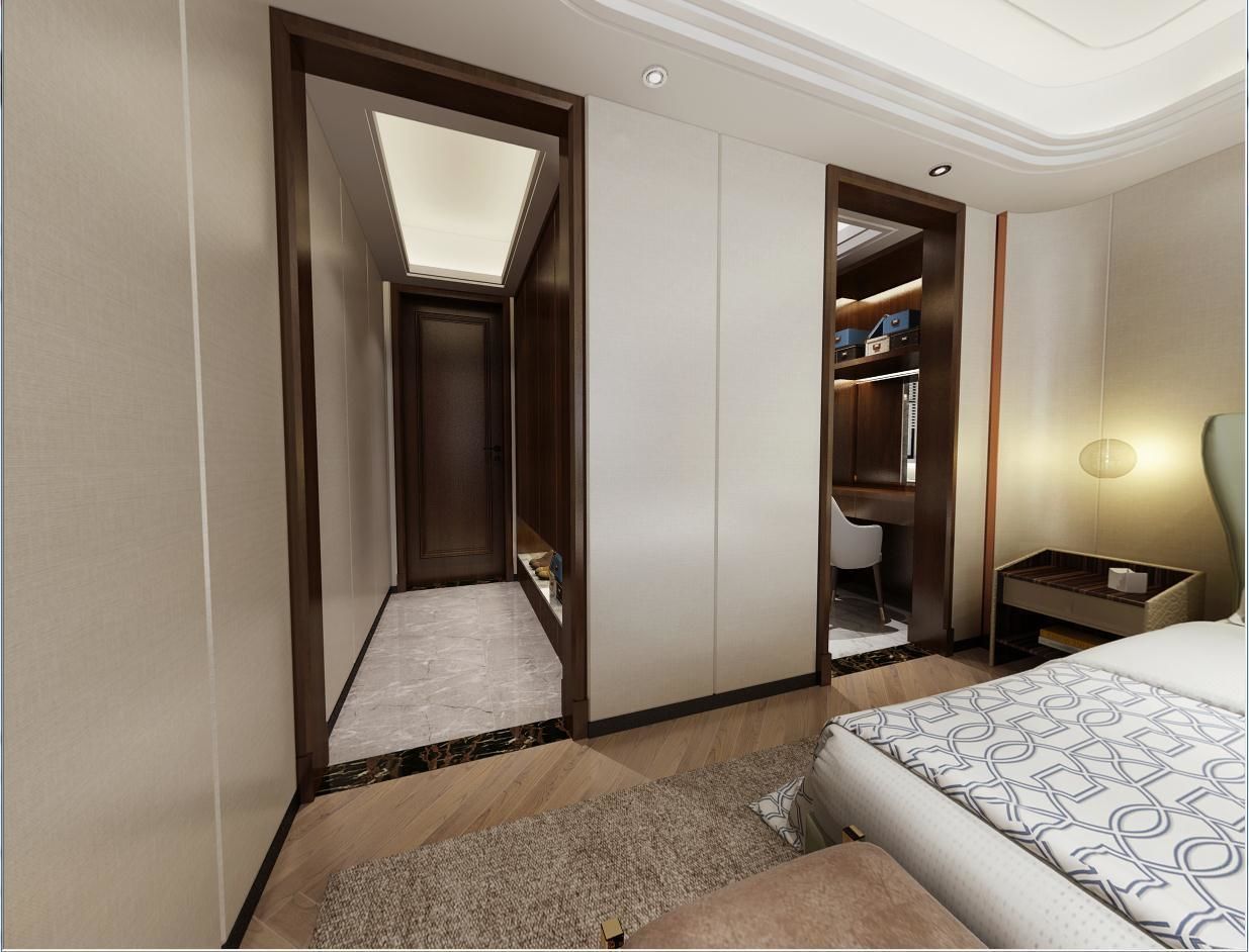 Simple and cozy bedroom Vray 3D model a9 3D model_3