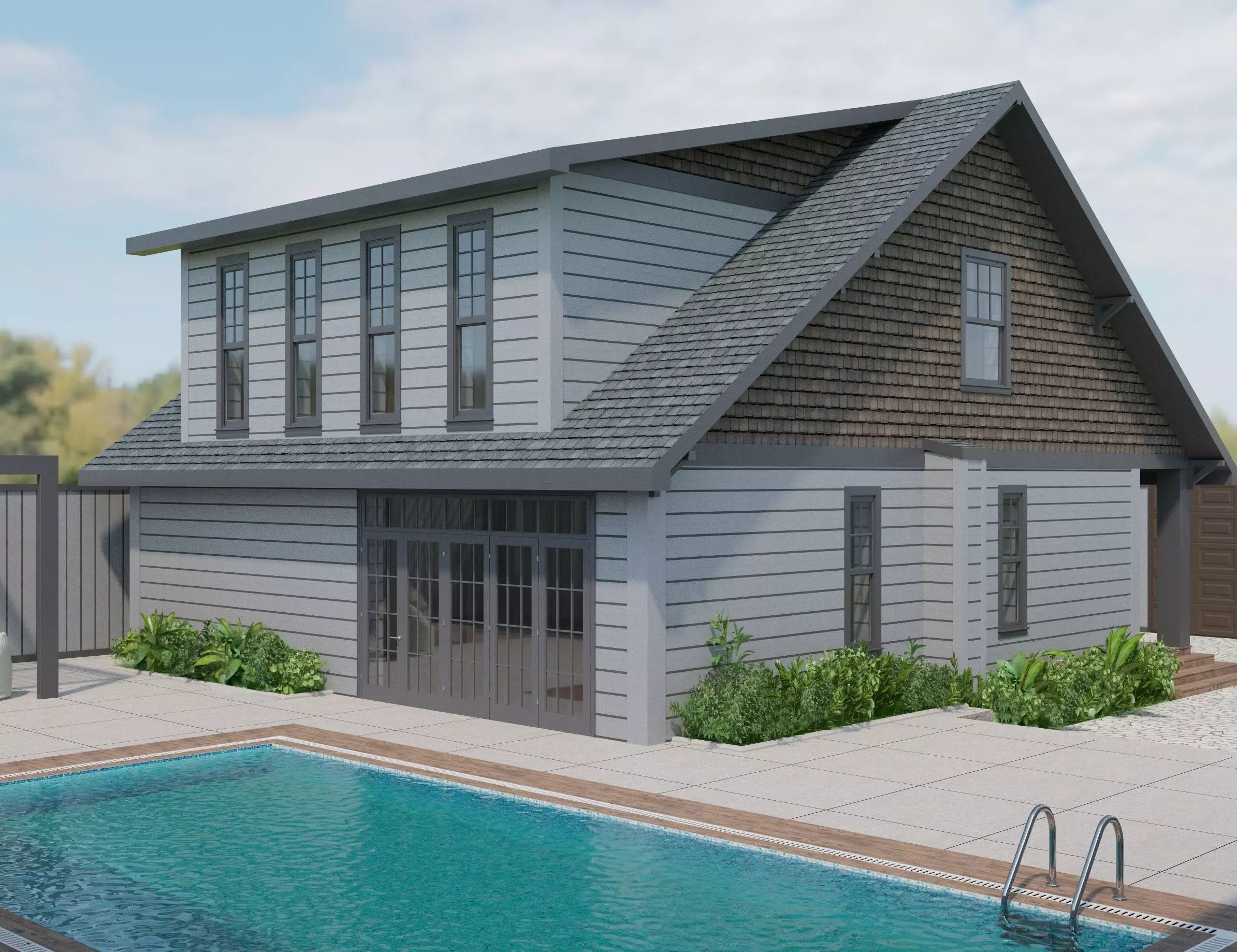 Scandinavian House 3D model_0