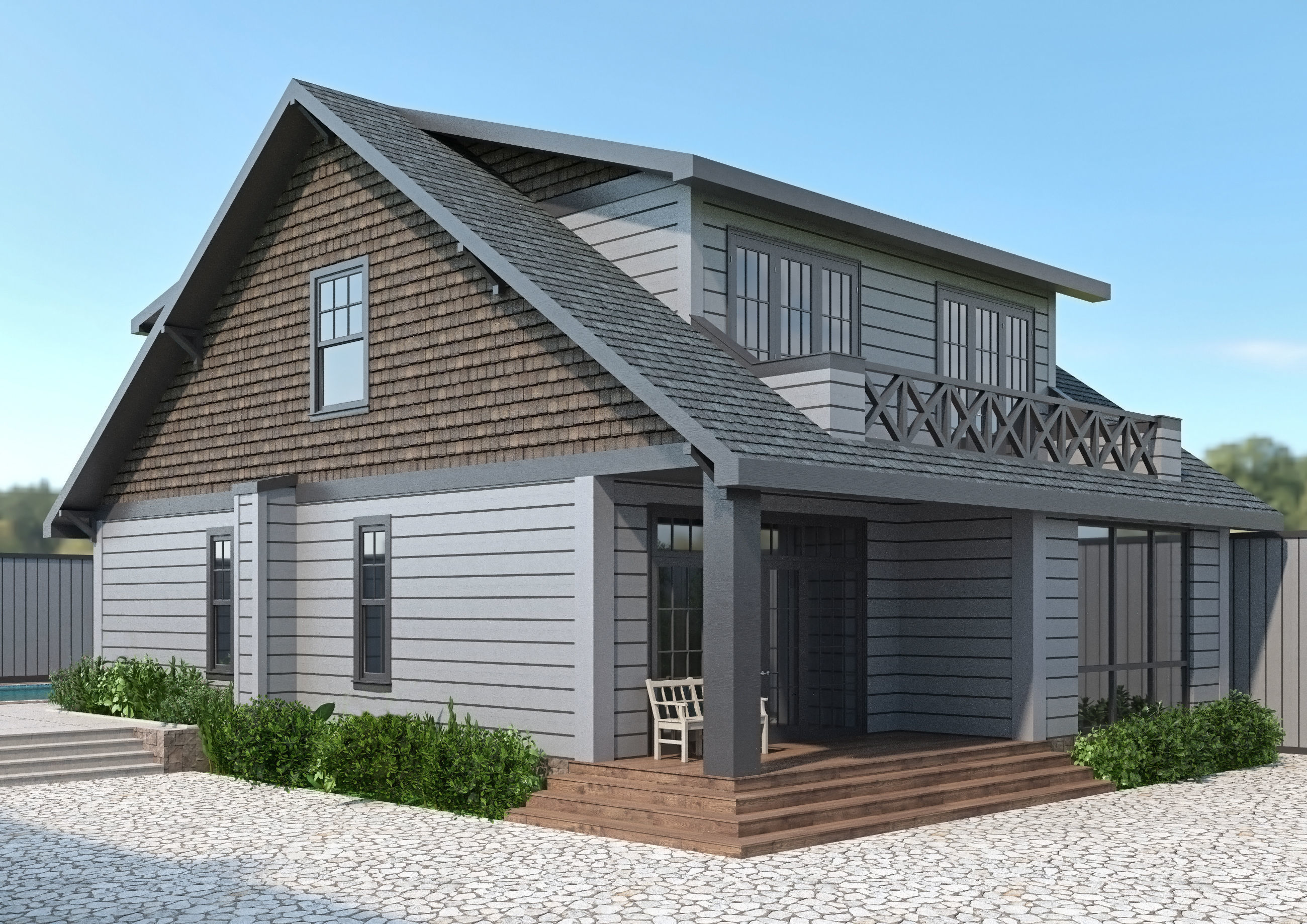 Scandinavian House 3D model_1