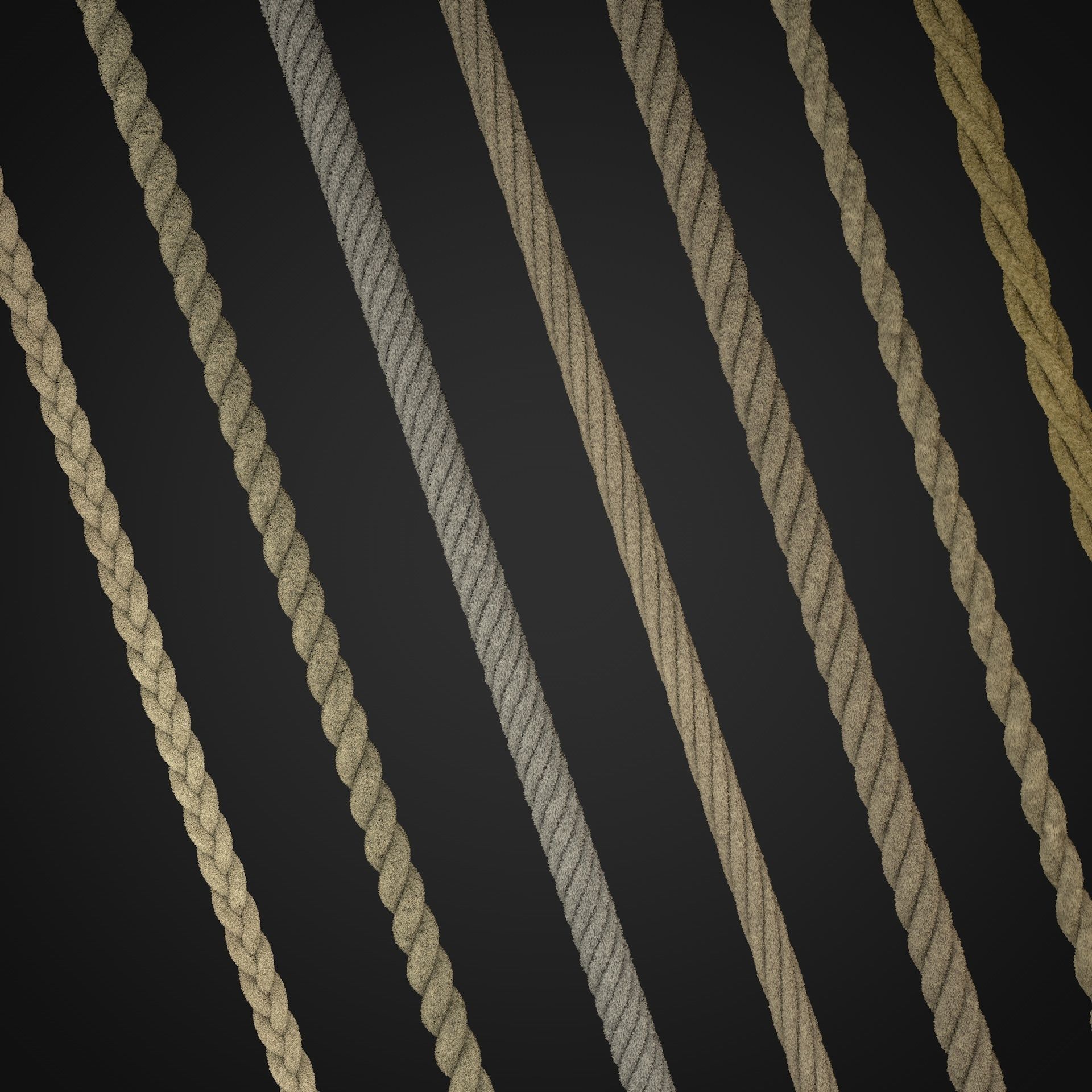 ropes and wire 3D model_2