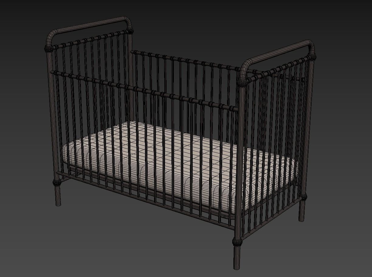 Abigail Crib 3D model_6
