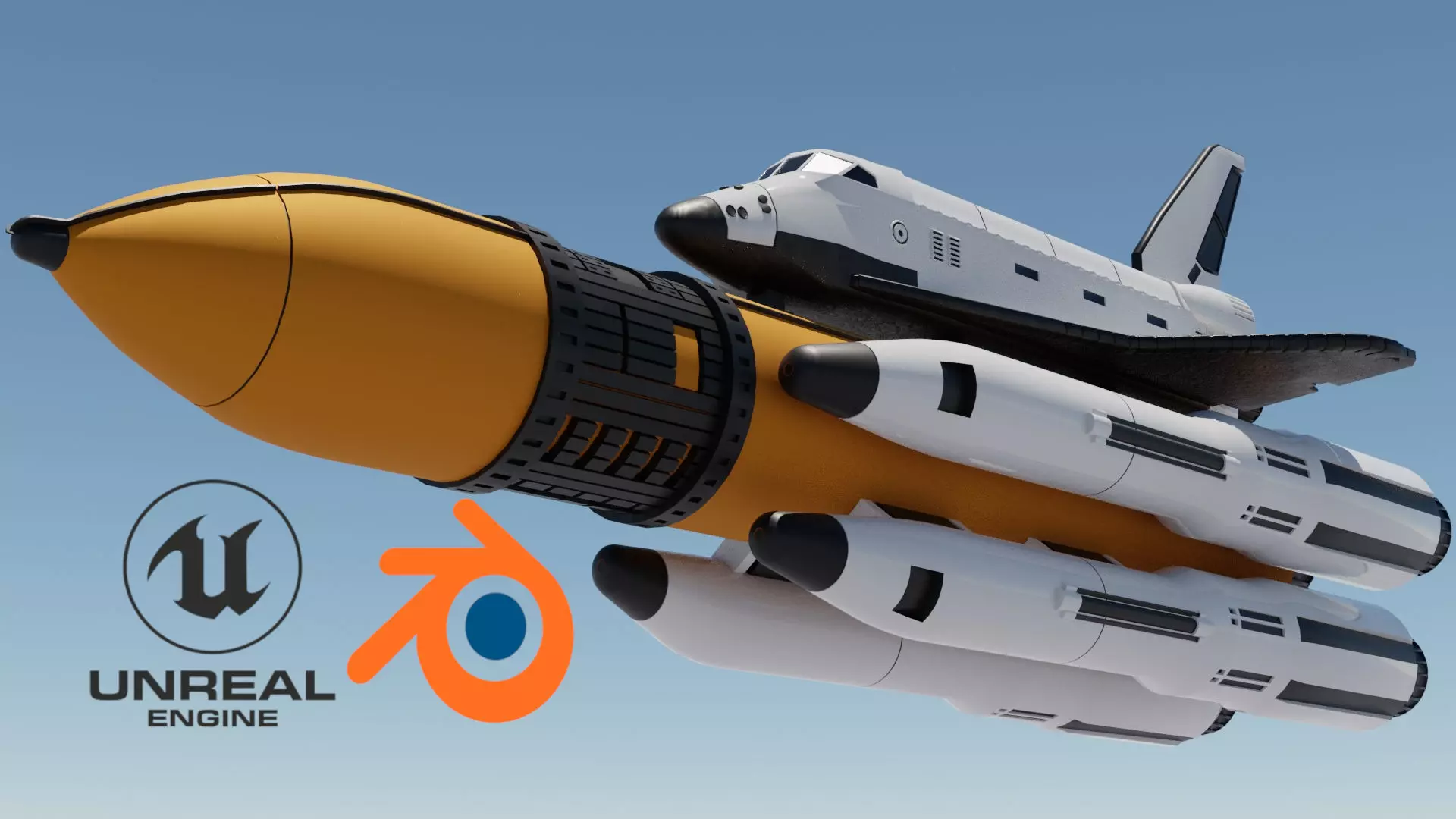 Space Shuttle 3D model Low-poly 3D model