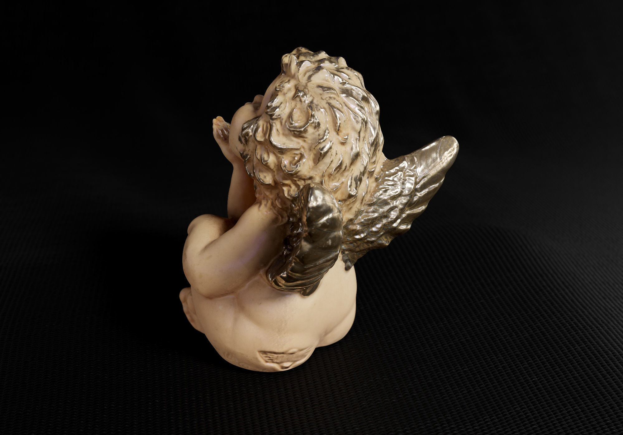 Decoration - Kitsch Angel Statue 01 - Low-poly 3D model_12