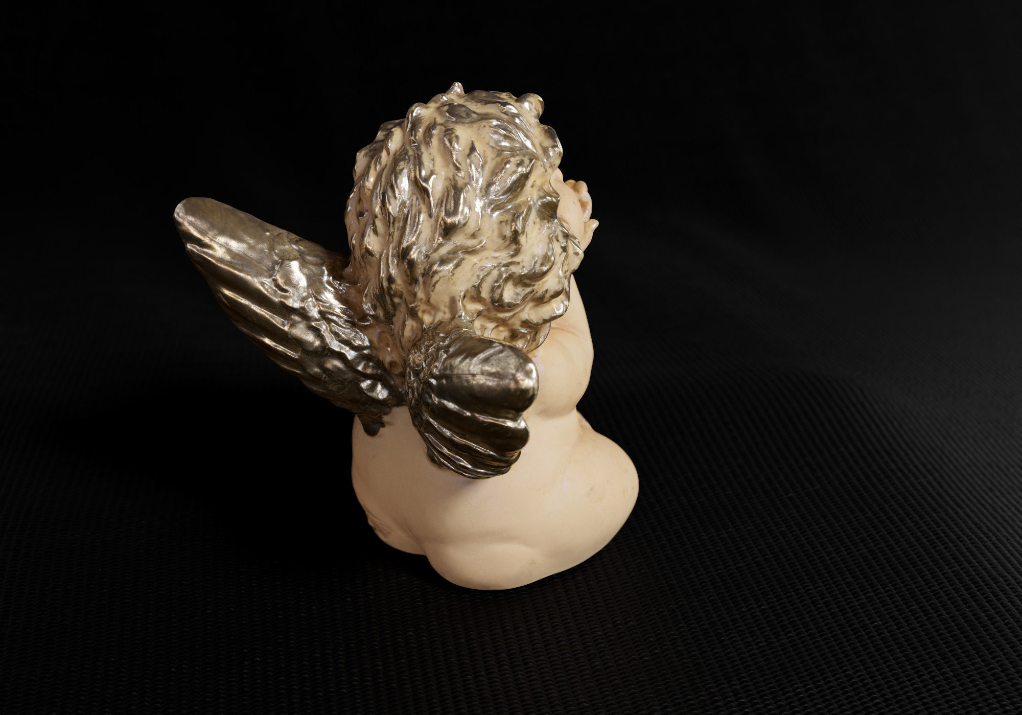Decoration - Kitsch Angel Statue 01 - Low-poly 3D model_7