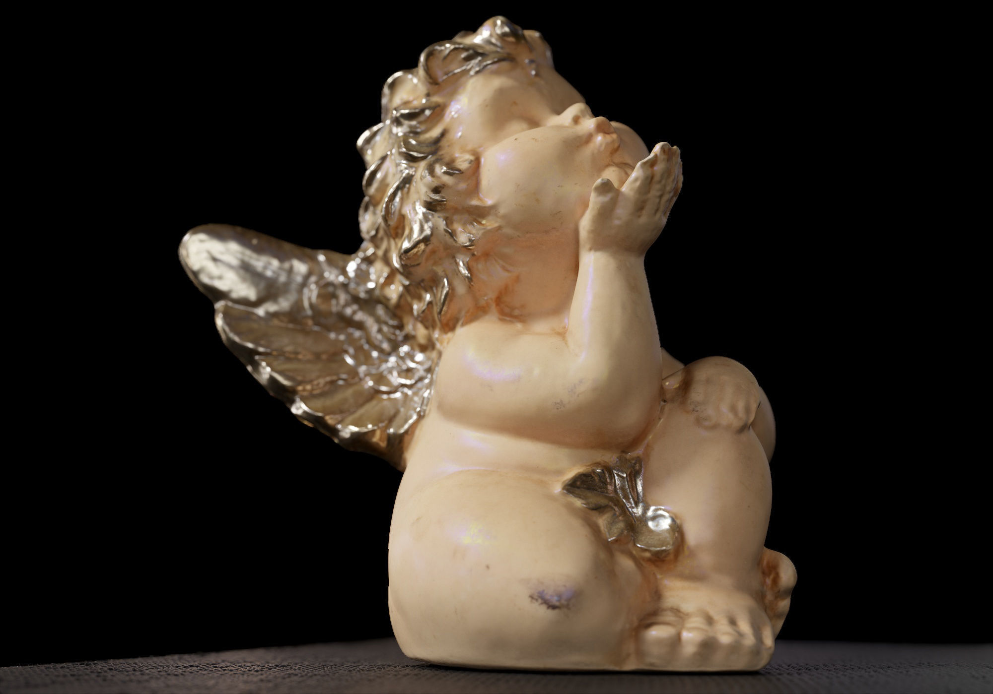 Decoration - Kitsch Angel Statue 01 - Low-poly 3D model_23