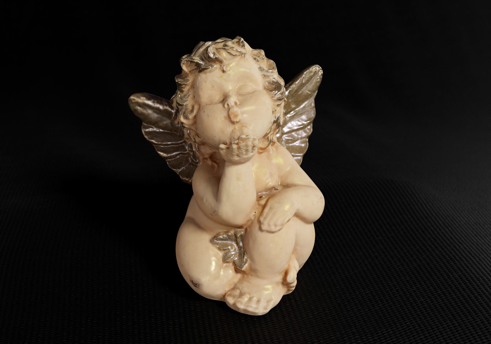 Decoration - Kitsch Angel Statue 01 - Low-poly 3D model_19