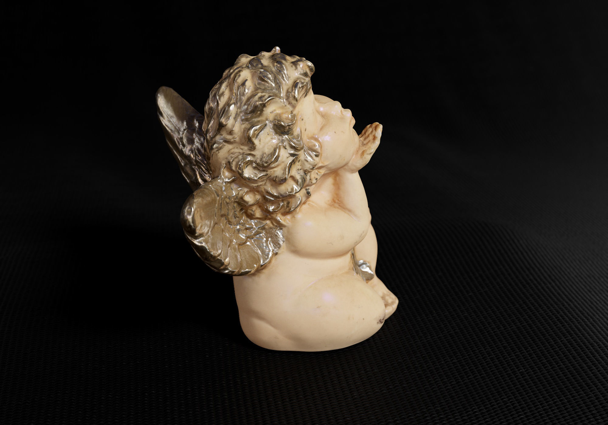 Decoration - Kitsch Angel Statue 01 - Low-poly 3D model_5