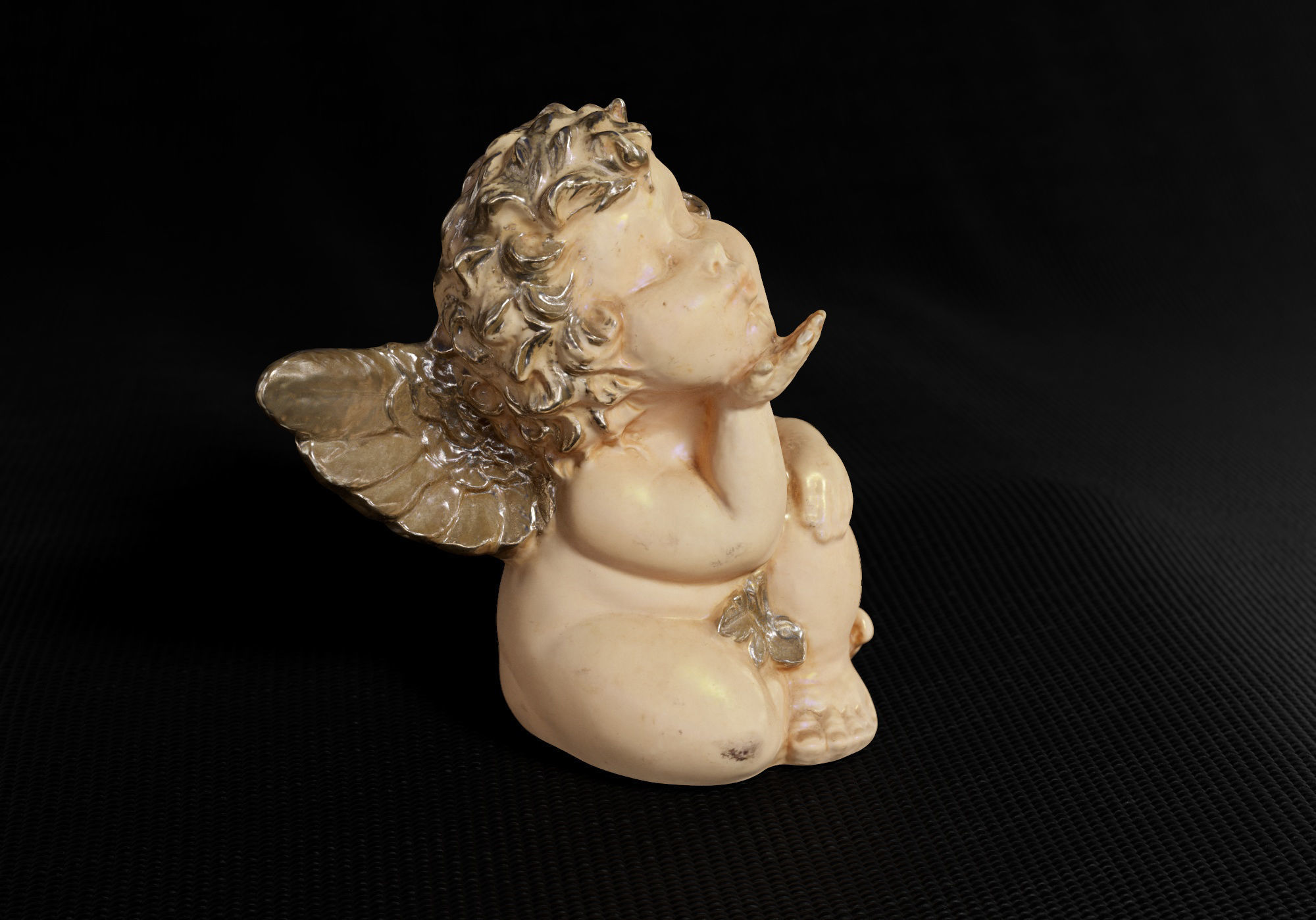 Decoration - Kitsch Angel Statue 01 - Low-poly 3D model_3