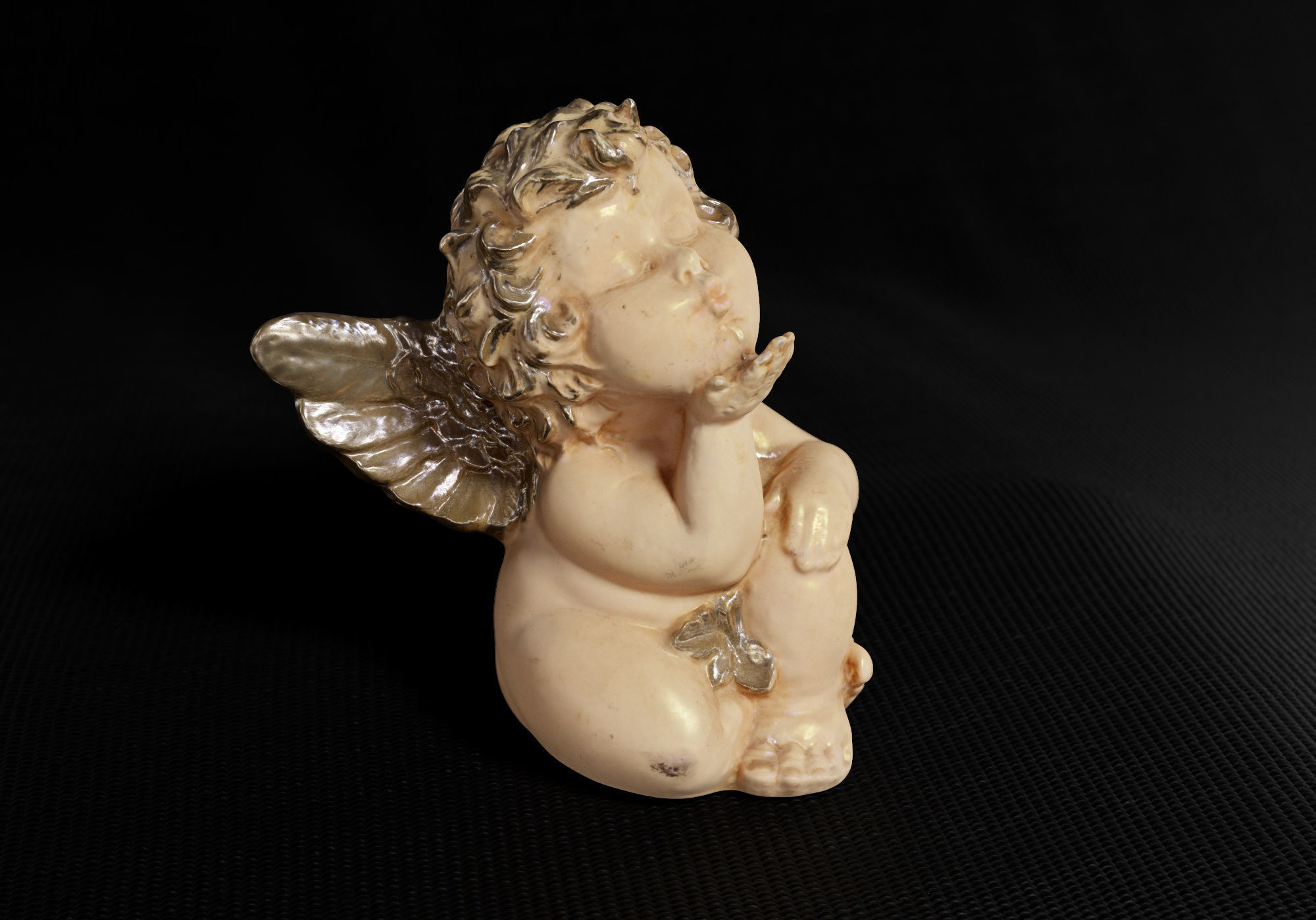 Decoration - Kitsch Angel Statue 01 - Low-poly 3D model_2
