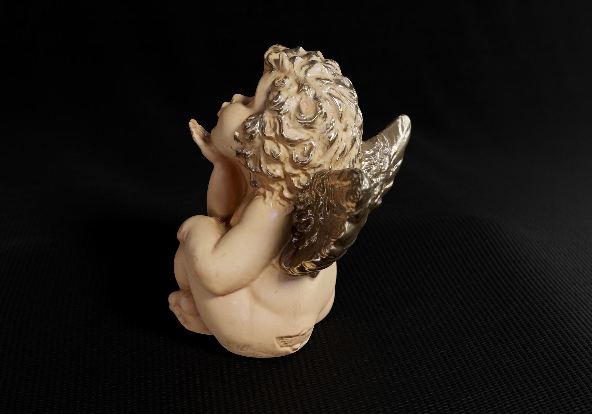 Decoration - Kitsch Angel Statue 01 - Low-poly 3D model_13