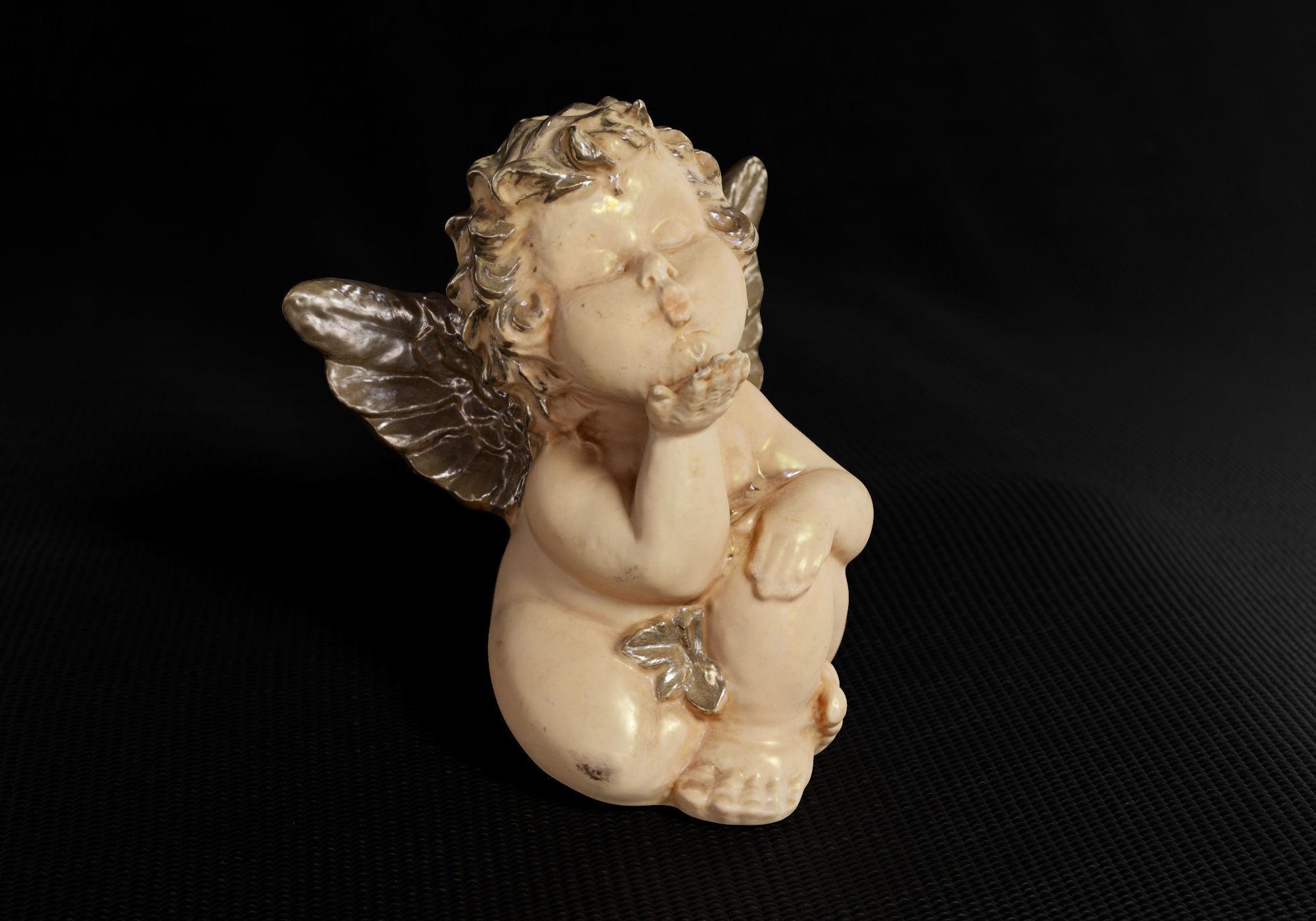 Decoration - Kitsch Angel Statue 01 - Low-poly 3D model_1
