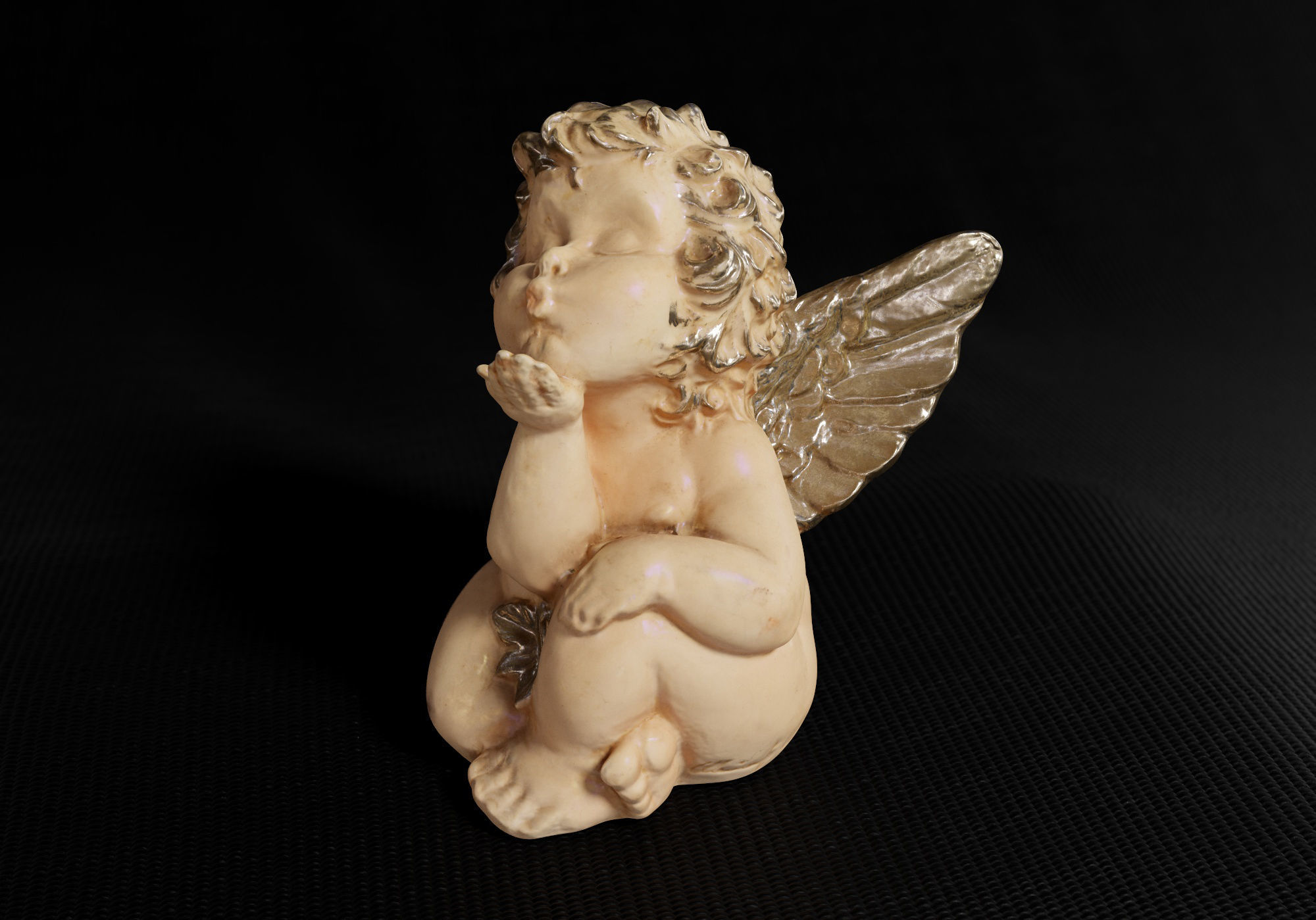 Decoration - Kitsch Angel Statue 01 - Low-poly 3D model_17