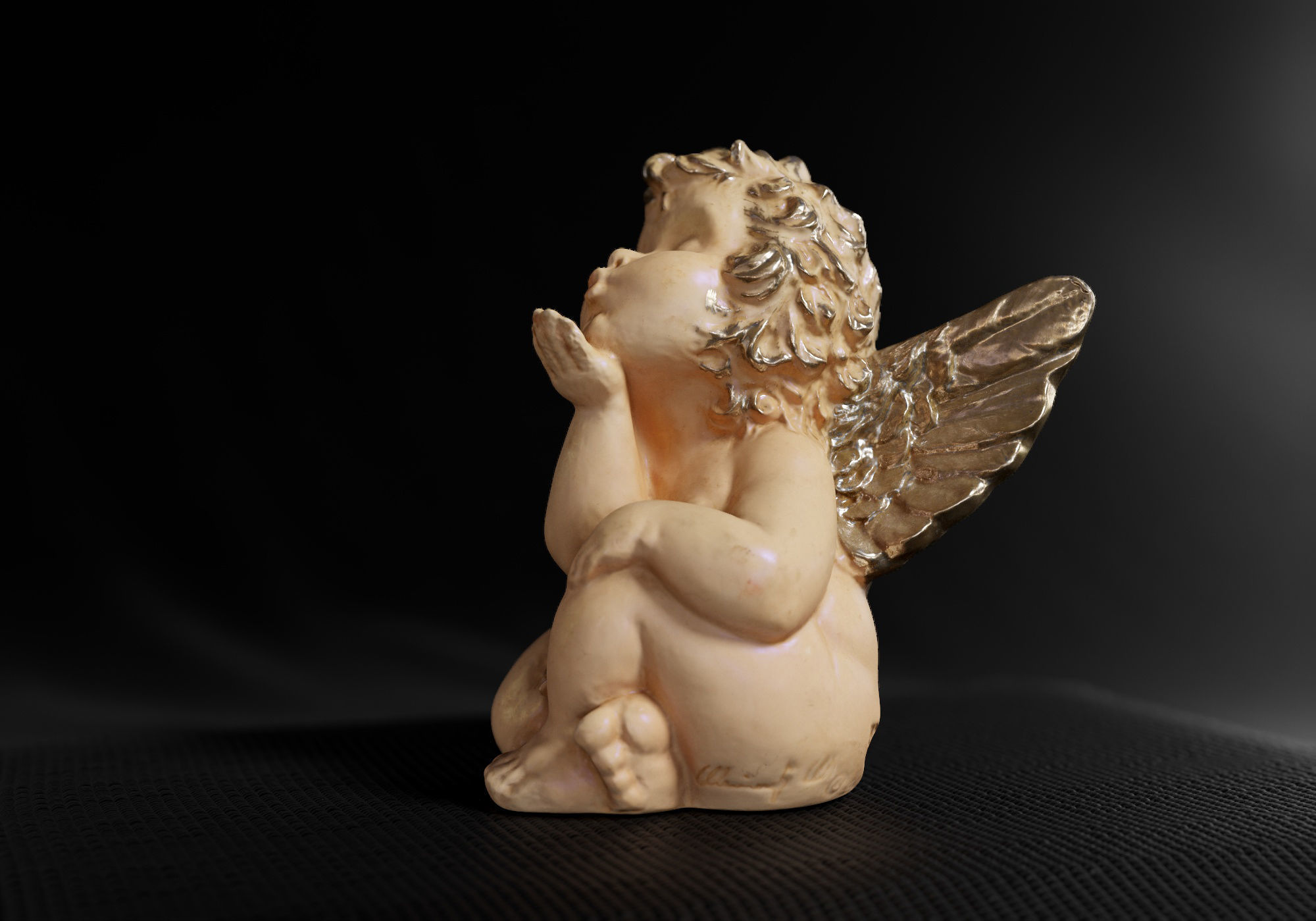 Decoration - Kitsch Angel Statue 01 - Low-poly 3D model_25