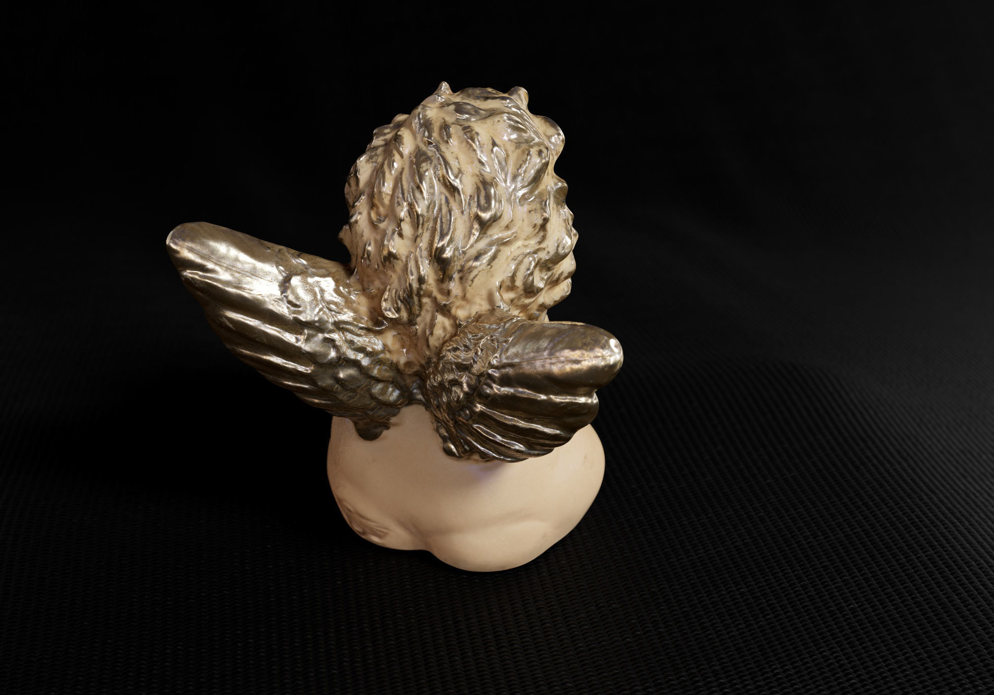 Decoration - Kitsch Angel Statue 01 - Low-poly 3D model_8