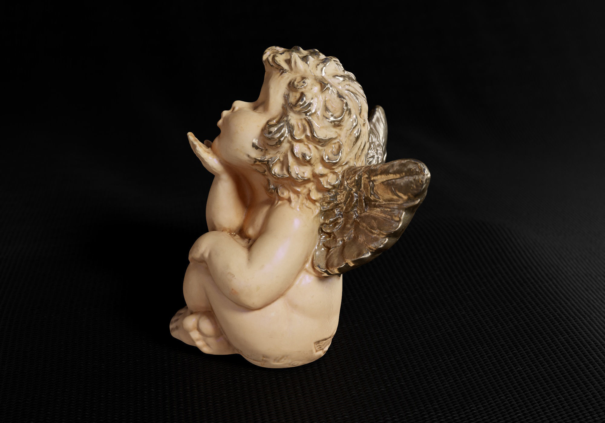 Decoration - Kitsch Angel Statue 01 - Low-poly 3D model_14