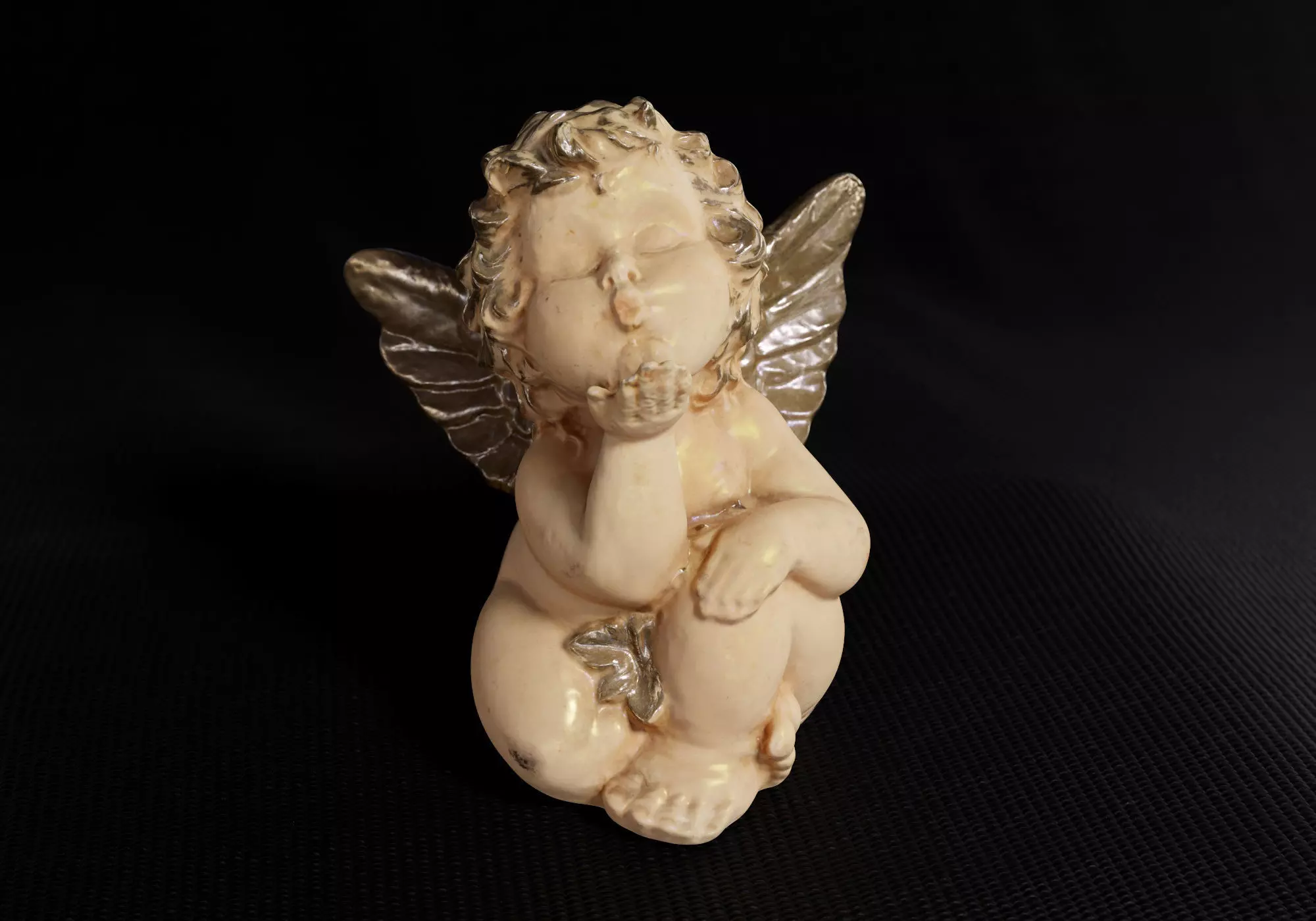 Decoration - Kitsch Angel Statue 01 - Low-poly 3D model_0