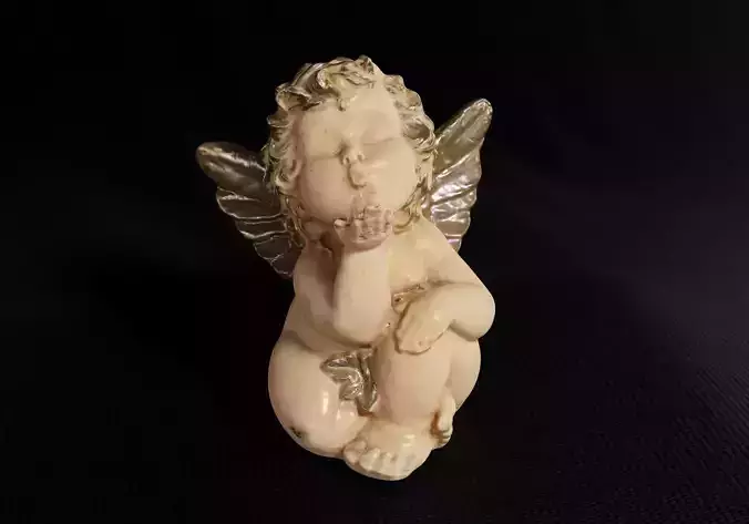 Decoration - Kitsch Angel Statue 01 - Low-poly 3D model