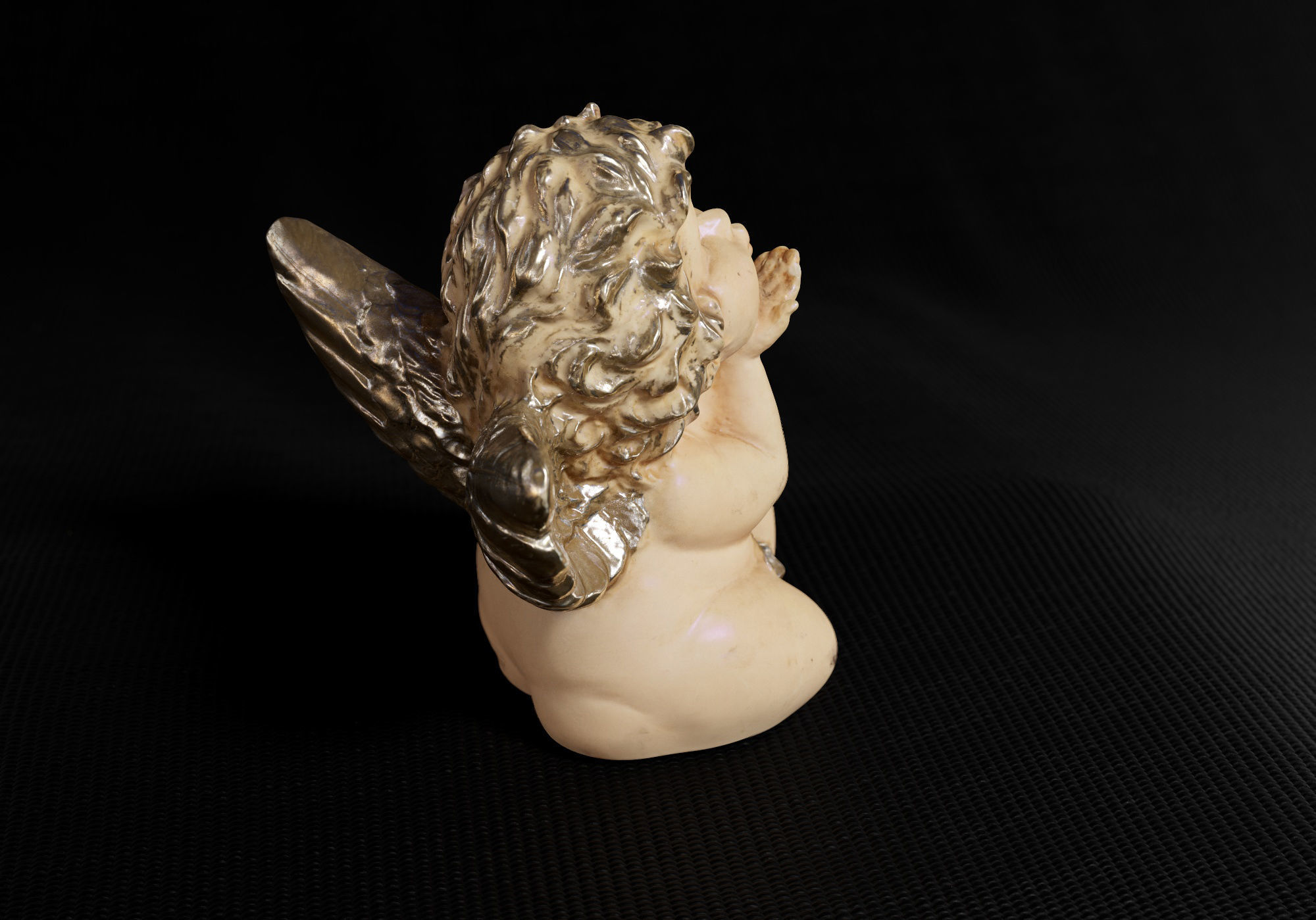 Decoration - Kitsch Angel Statue 01 - Low-poly 3D model_6