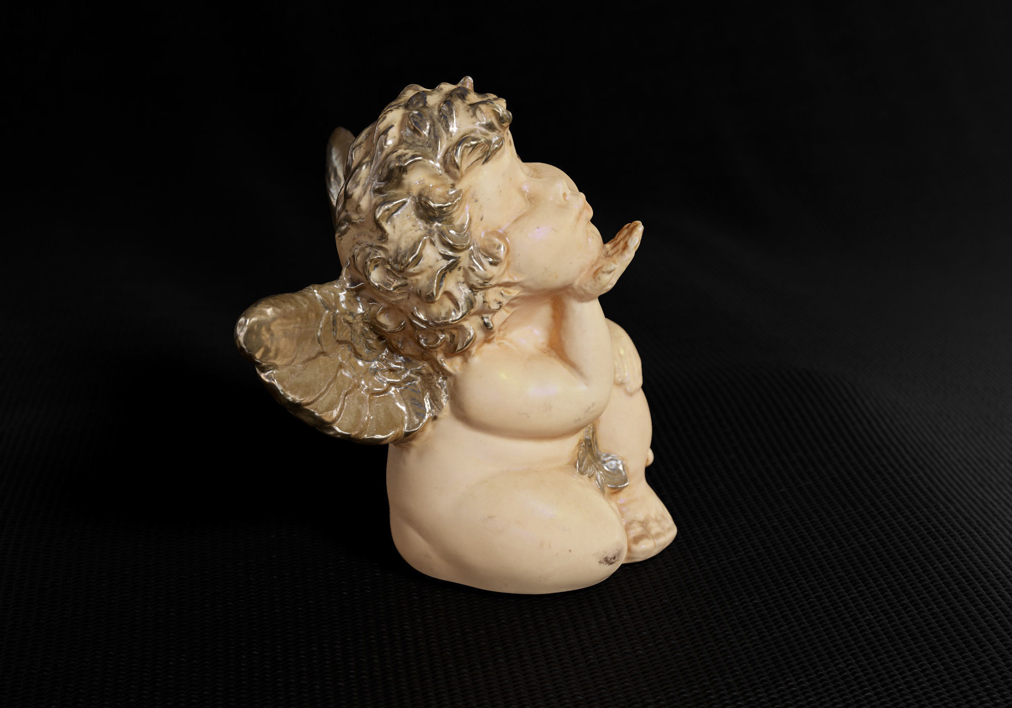 Decoration - Kitsch Angel Statue 01 - Low-poly 3D model_4