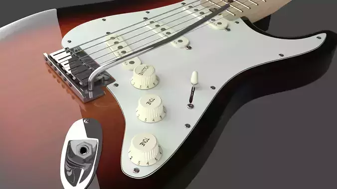 Fender Stratocaster Electric Guitar - Elite 3D model