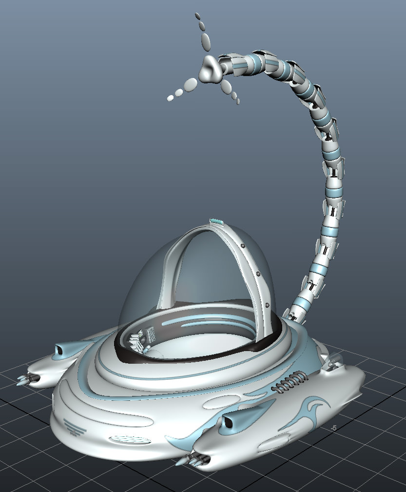 Spaceship - Cartoon 3D model_17